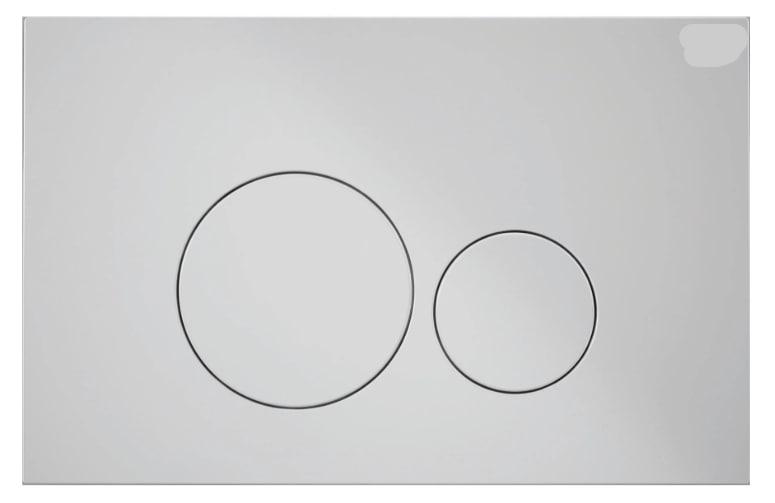 AQVA Rounded White Dual Flush Control Plate