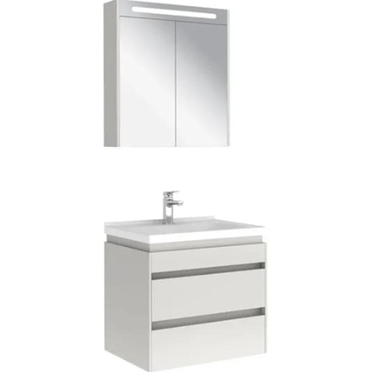 IDEA 65X50 white раковина с тумбой и зеркалом